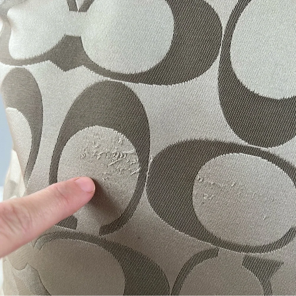 Coach Laura Signature Large Tote Shoulder Bag Brown Metallic Leather 18335 - Picture 6 of 15